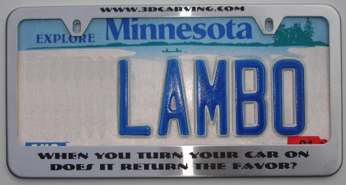 Cars Lic Plate Frame Lambo SM