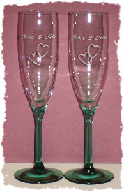 Glass Flutes Jessica & Nolan