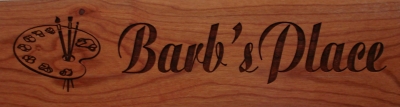 Barb's Laser Sign