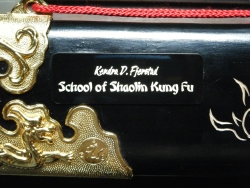 Engraing Metal Nametag School of Shaolin