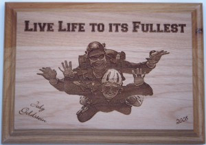 Jody's Skydiving Plaque