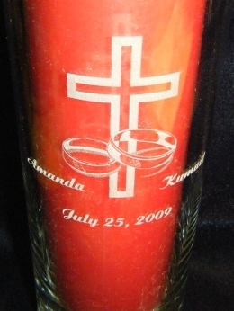 Glass Unity Candle Holder